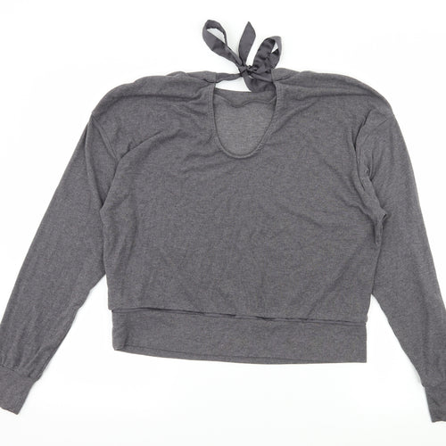 New Look Womens Grey  Jersey Pullover Sweatshirt Size S