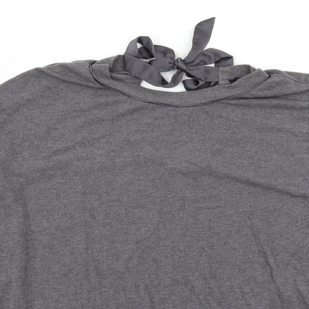 New Look Womens Grey  Jersey Pullover Sweatshirt Size S