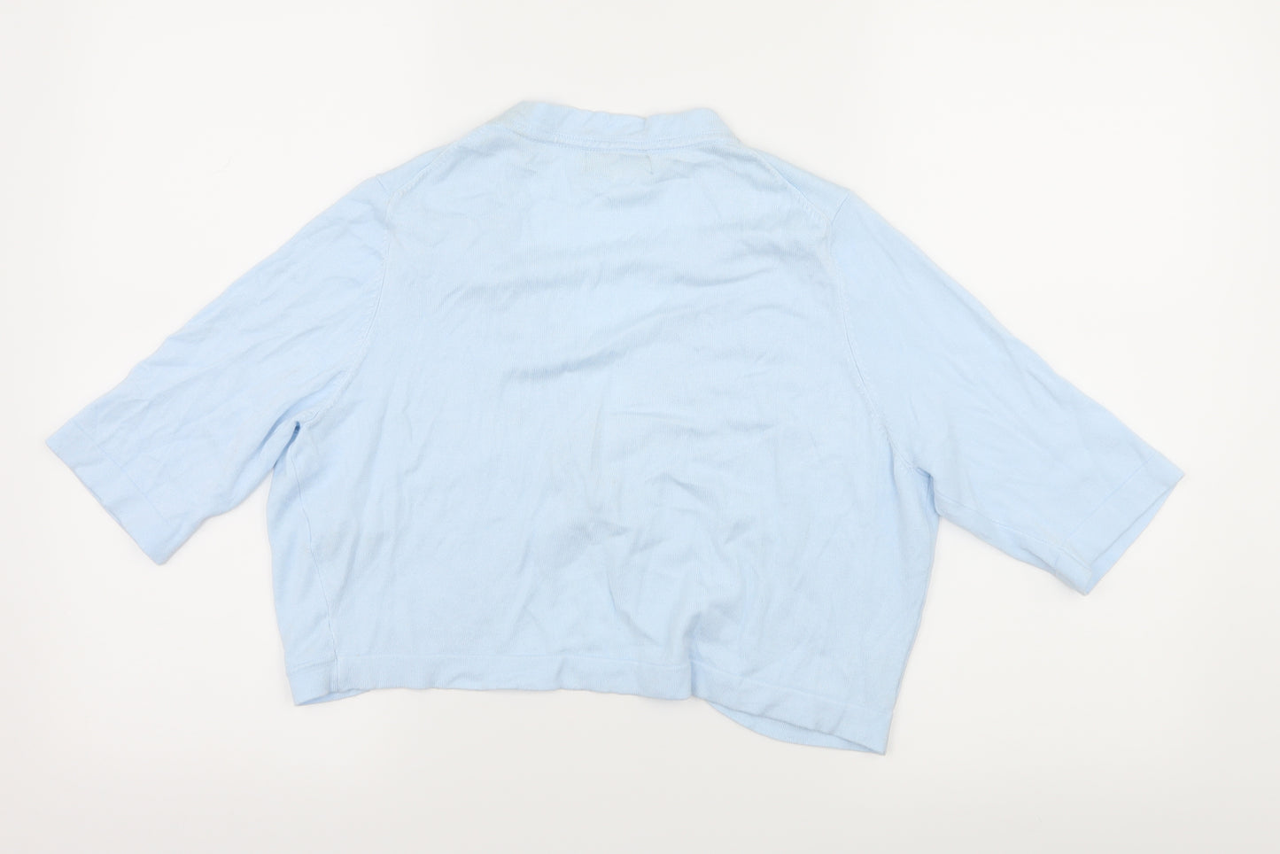 Marks and Spencer Womens Blue  Knit Cardigan Jumper Size 16