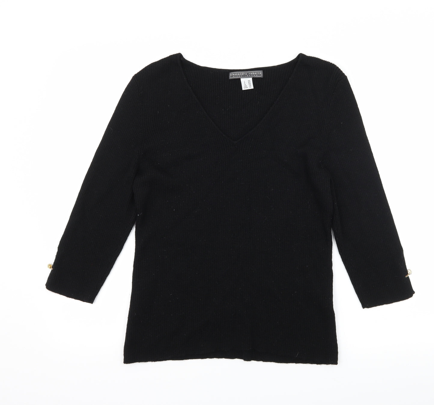 Alessandra roberts Womens Black  Knit Pullover Jumper Size 14