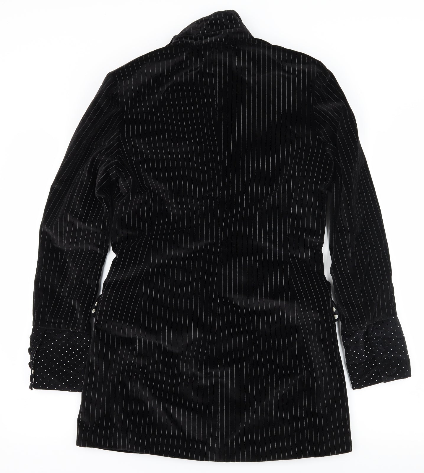 Mikel Rosen Womens Black Striped  Jacket  Size 10