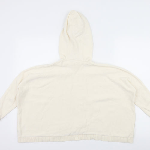 Gap Girls Ivory Batik Knit Pullover Hoodie Size 8-9 Years