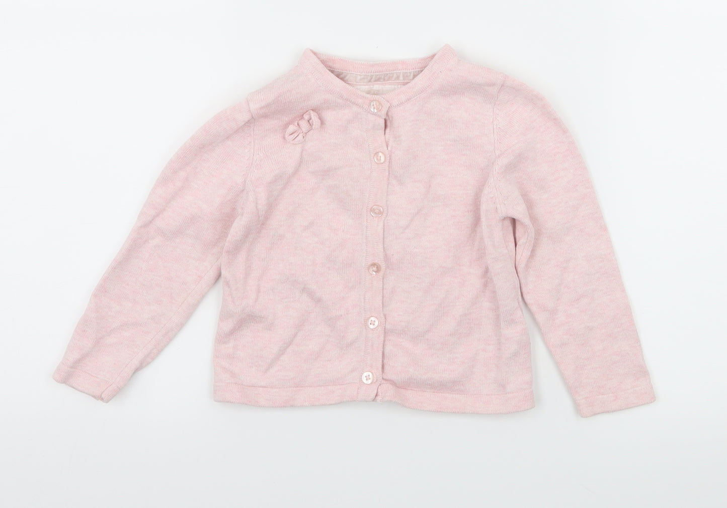 Young Dimension Girls Pink  Knit Cardigan Jumper Size 12-18 Months