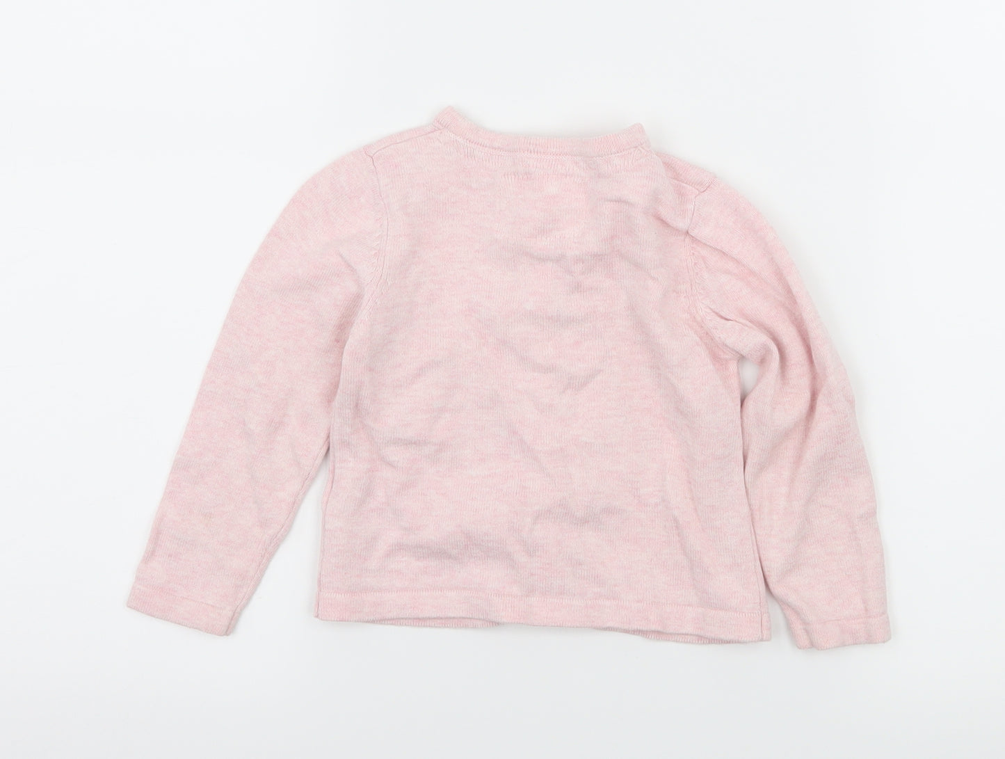 Young Dimension Girls Pink  Knit Cardigan Jumper Size 12-18 Months