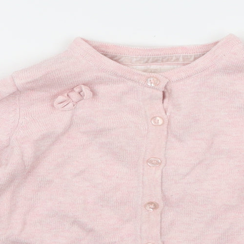 Young Dimension Girls Pink  Knit Cardigan Jumper Size 12-18 Months