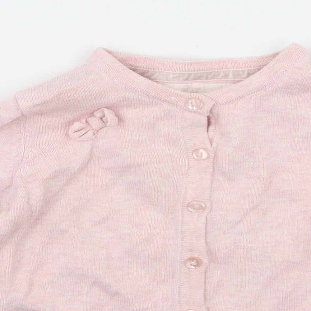 Young Dimension Girls Pink  Knit Cardigan Jumper Size 12-18 Months