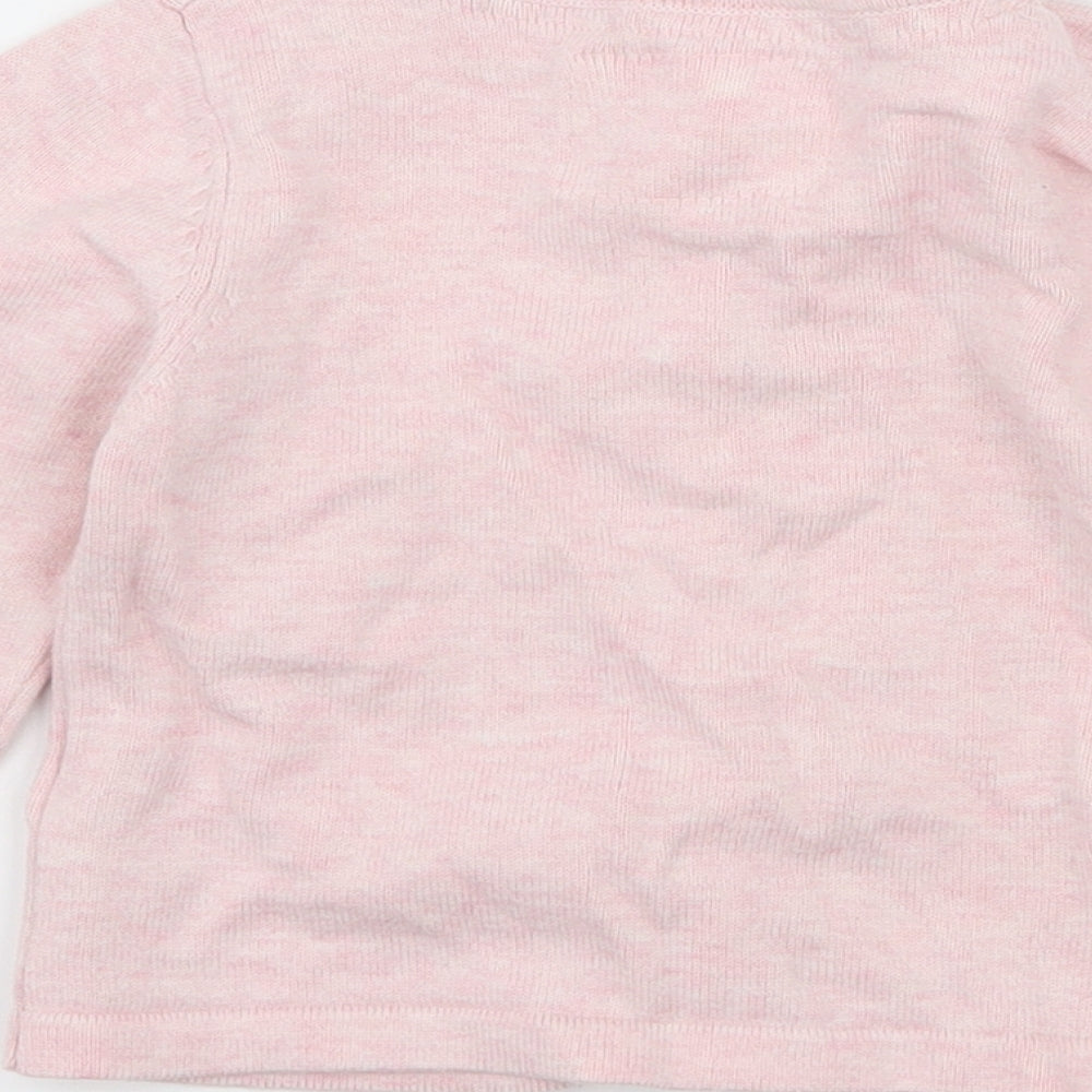 Young Dimension Girls Pink  Knit Cardigan Jumper Size 12-18 Months