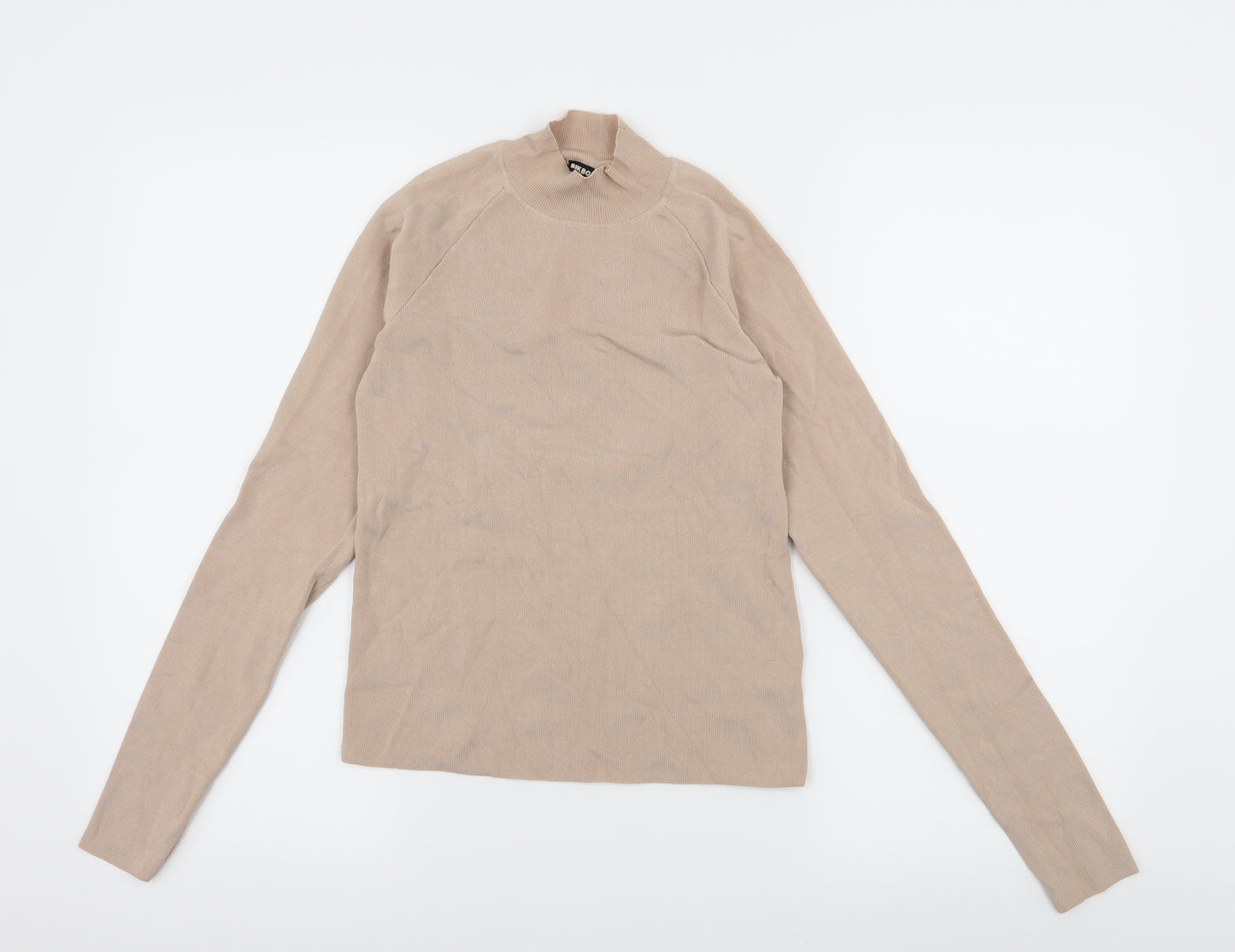 Bik bok Womens Beige  Jersey Basic T-Shirt Size M