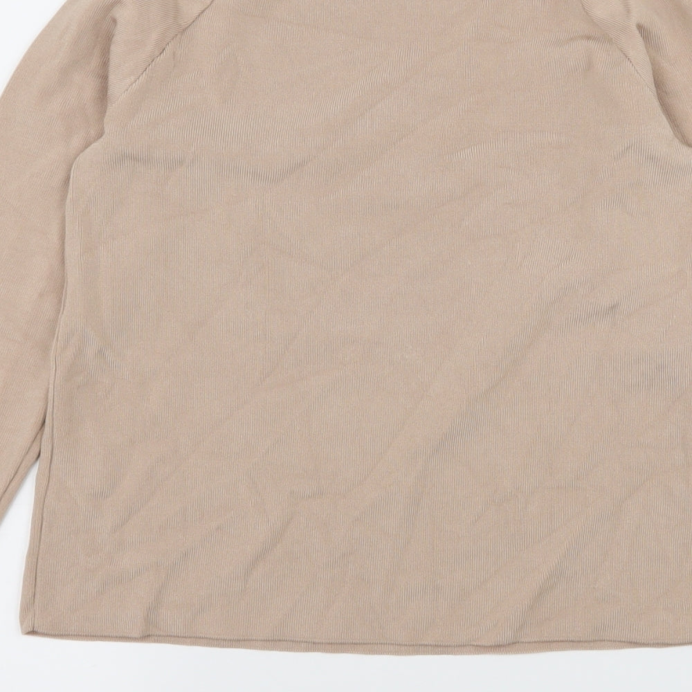 Bik bok Womens Beige  Jersey Basic T-Shirt Size M