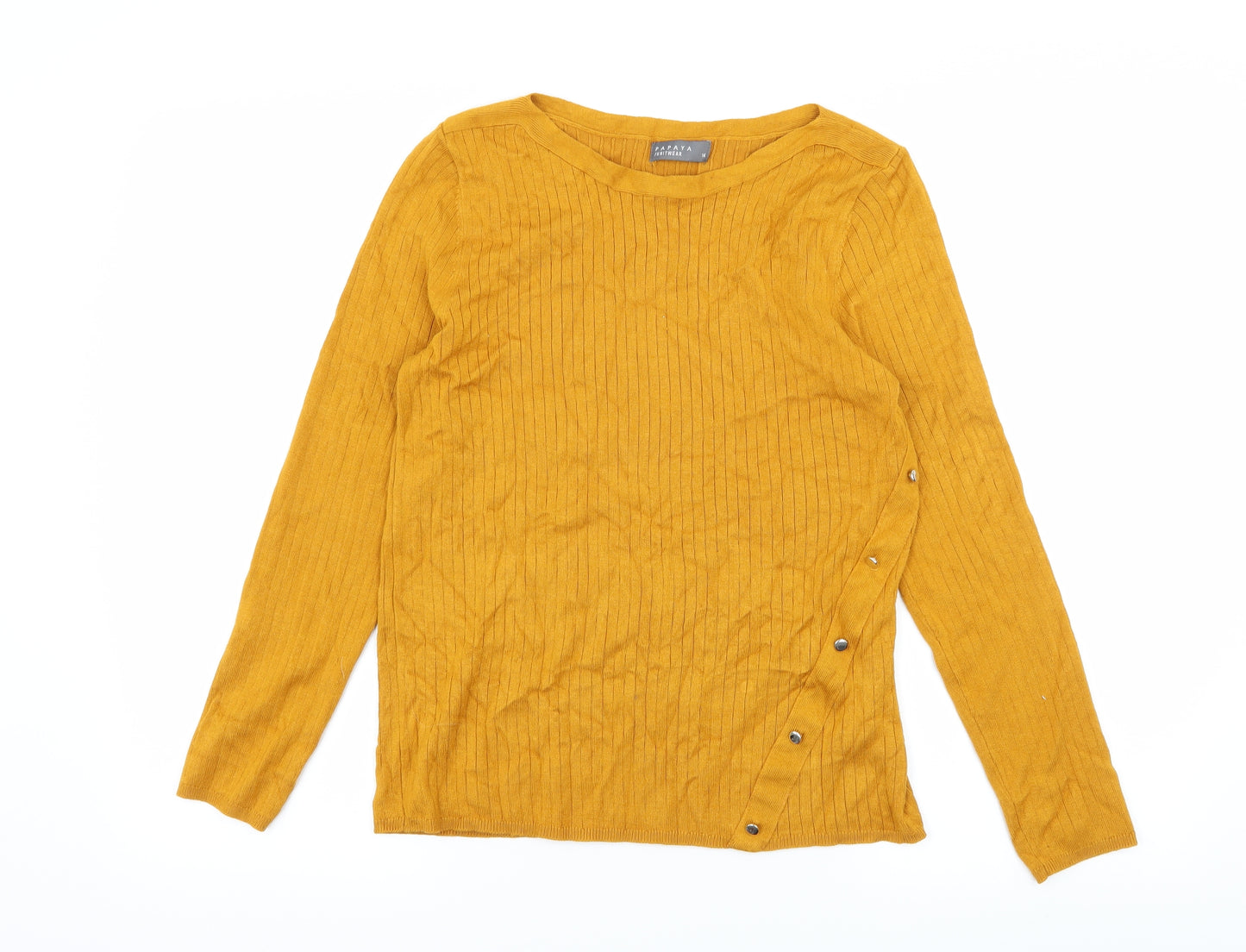Papaya Womens Orange  Knit Pullover Jumper Size 14