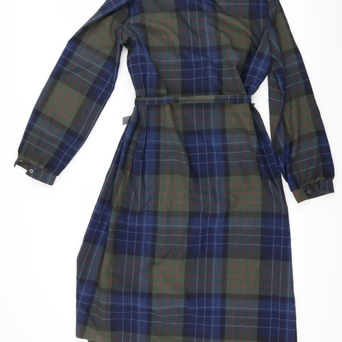 Trevira Womens Black Check  Shirt Dress  Size 12