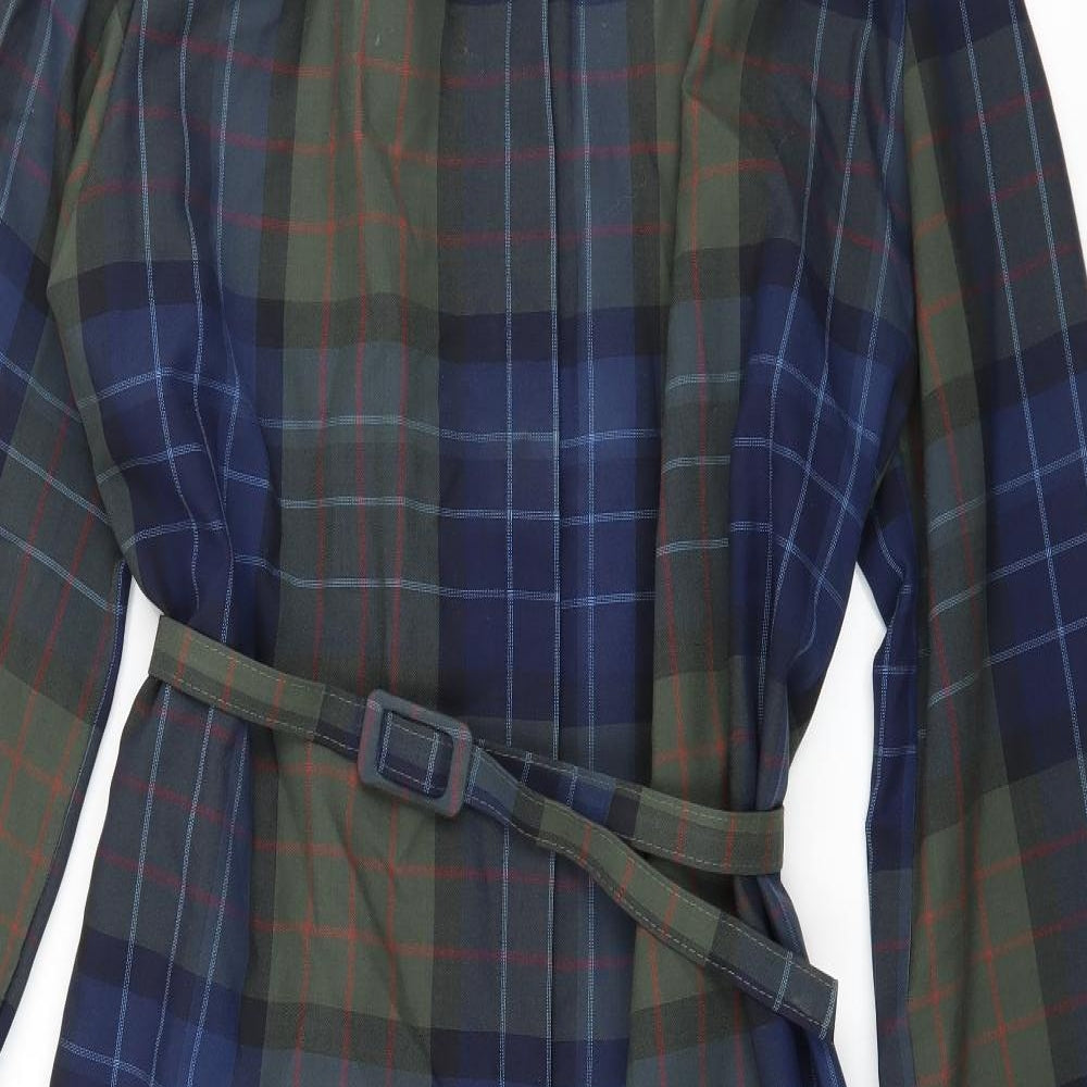 Trevira Womens Black Check  Shirt Dress  Size 12