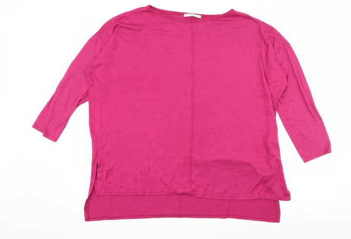 George Womens Pink Knit Pullover Jumper Size 16
