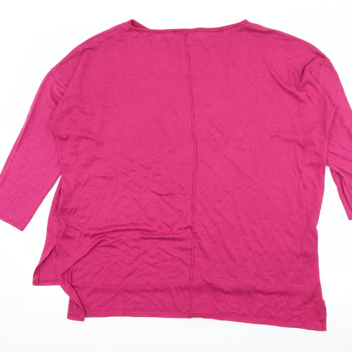 George Womens Pink  Knit Pullover Jumper Size 16