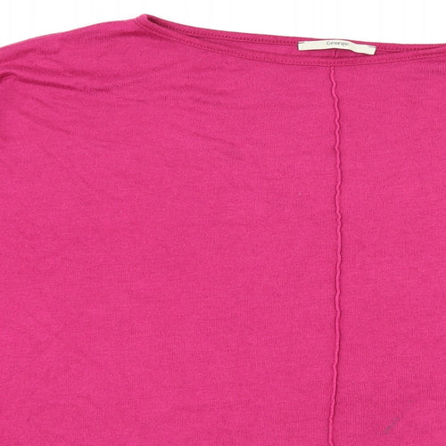 George Womens Pink  Knit Pullover Jumper Size 16