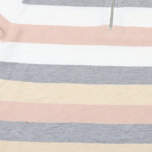 TU Womens Multicoloured Striped Knit Pullover Jumper Size 16
