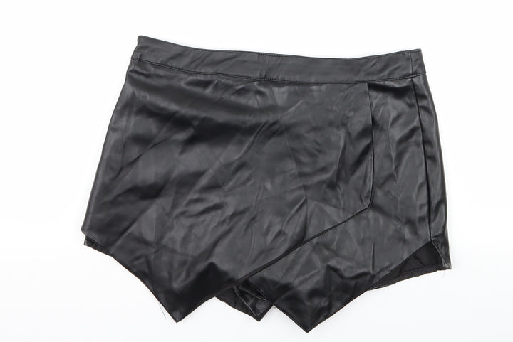 Boohoo Womens Black A-Line Skirt Size 10