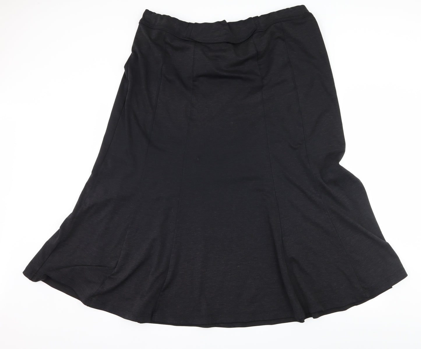 Savoir Womens Grey  Jersey Flare Skirt Size 36 in