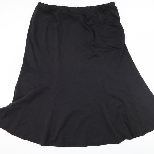 Savoir Womens Grey  Jersey Flare Skirt Size 36 in