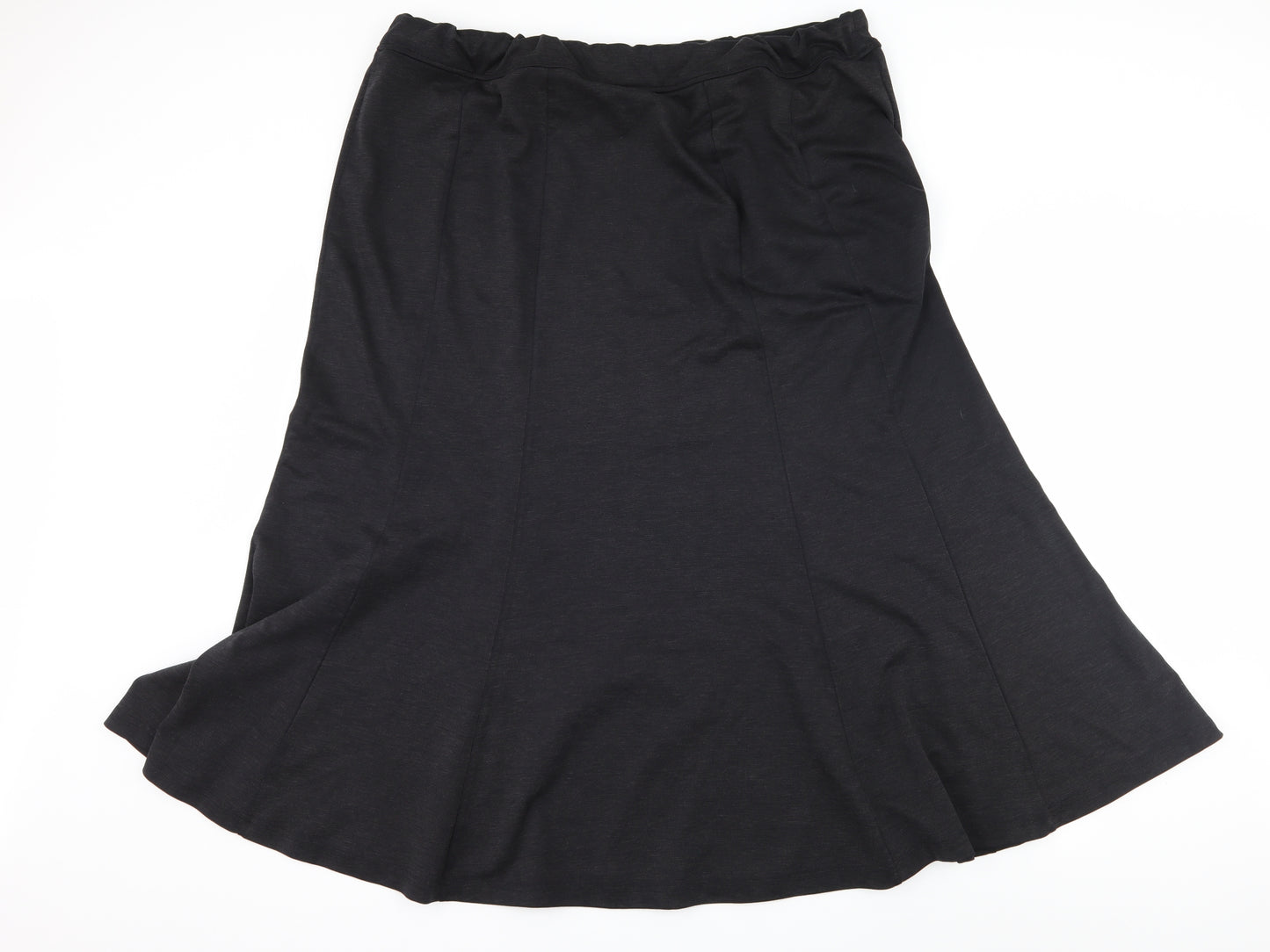 Savoir Womens Grey  Jersey Flare Skirt Size 36 in