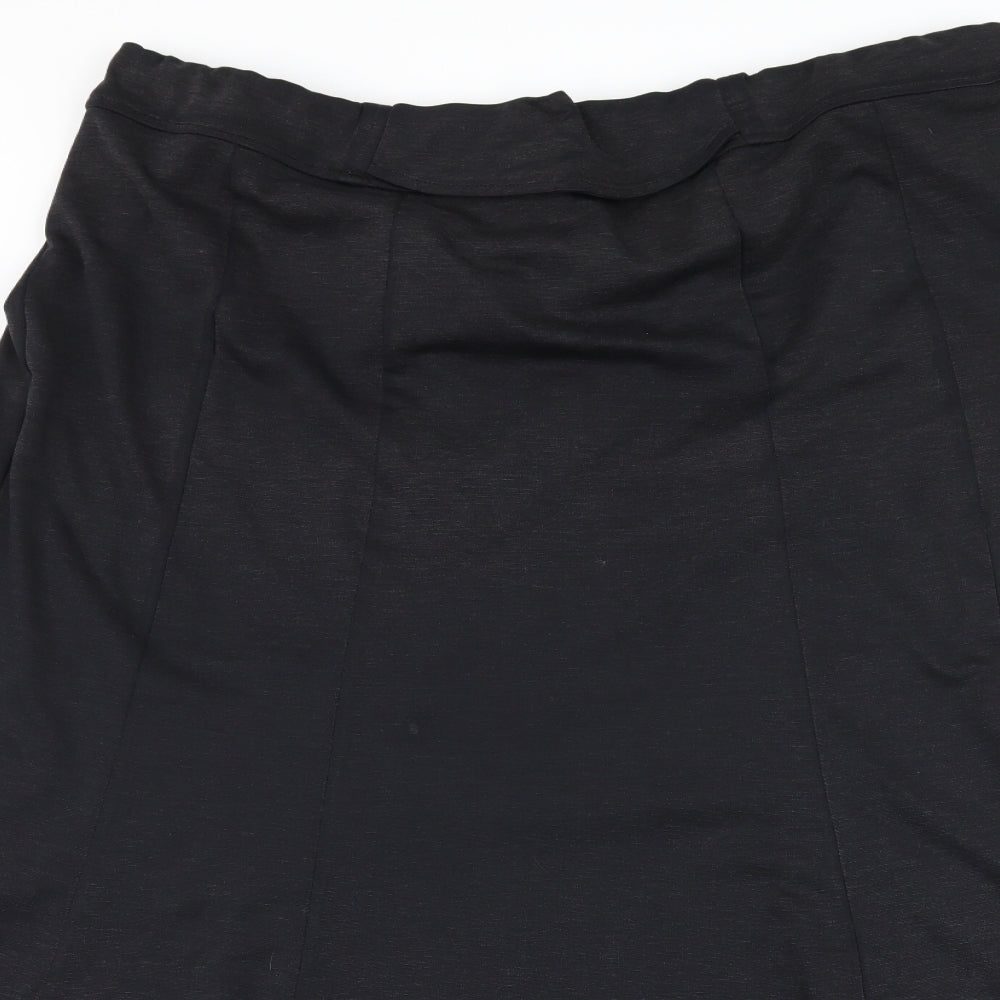 Savoir Womens Grey  Jersey Flare Skirt Size 36 in
