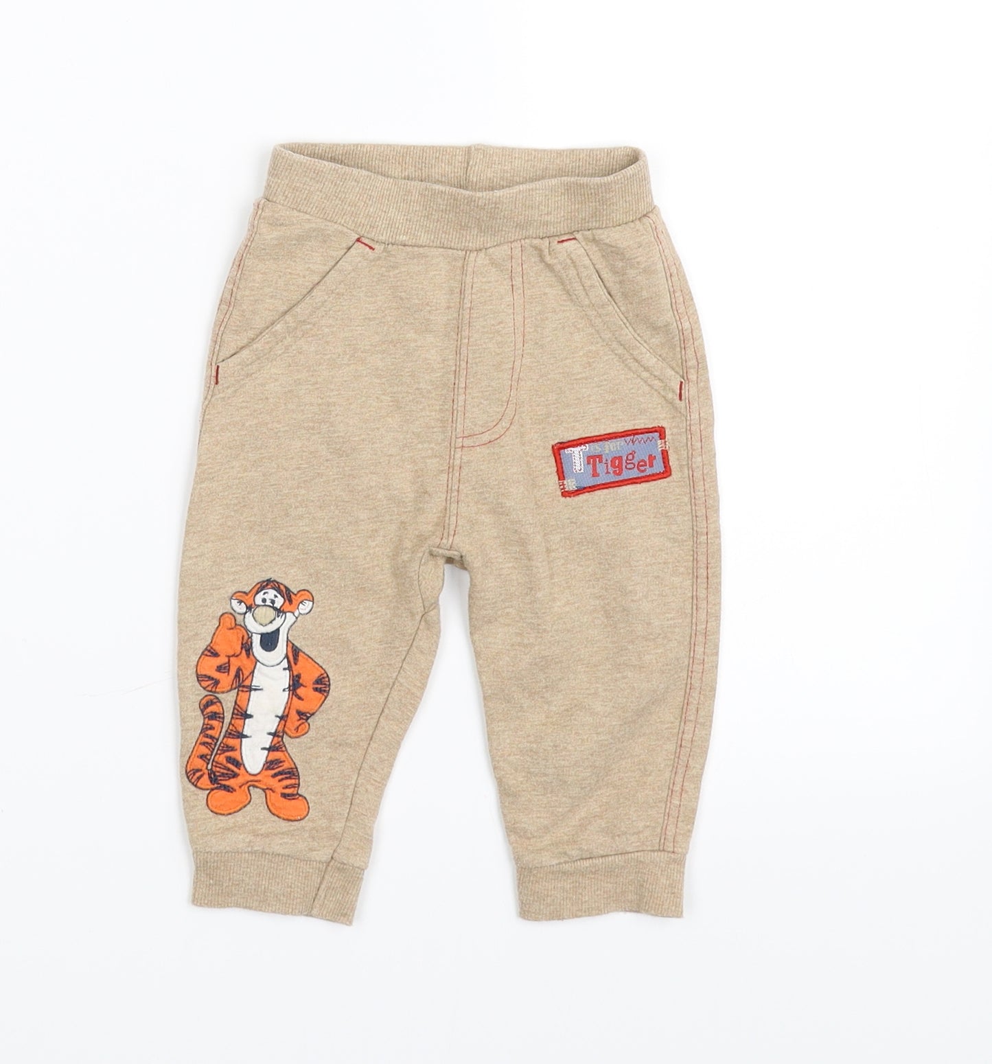 George Boys Beige   Jogger Trousers Size 6-7 Years