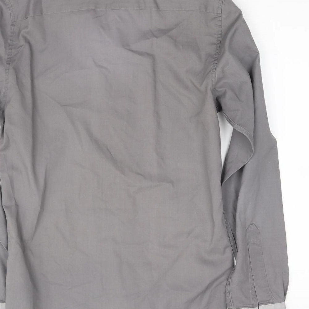 Topman Mens Grey    Dress Shirt Size S