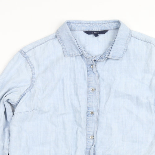 NEXT Womens Blue   Basic Button-Up Size 8