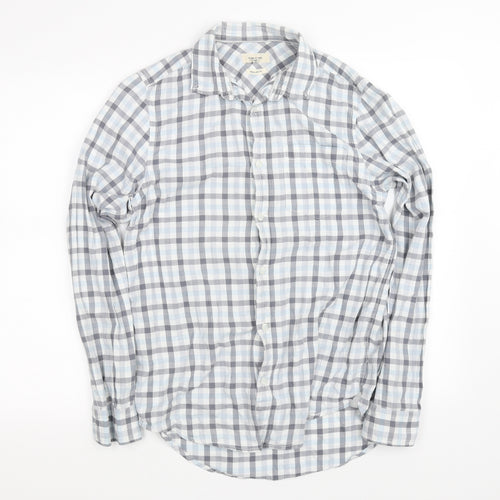 River Island Womens Blue Check  Basic Button-Up Size 2