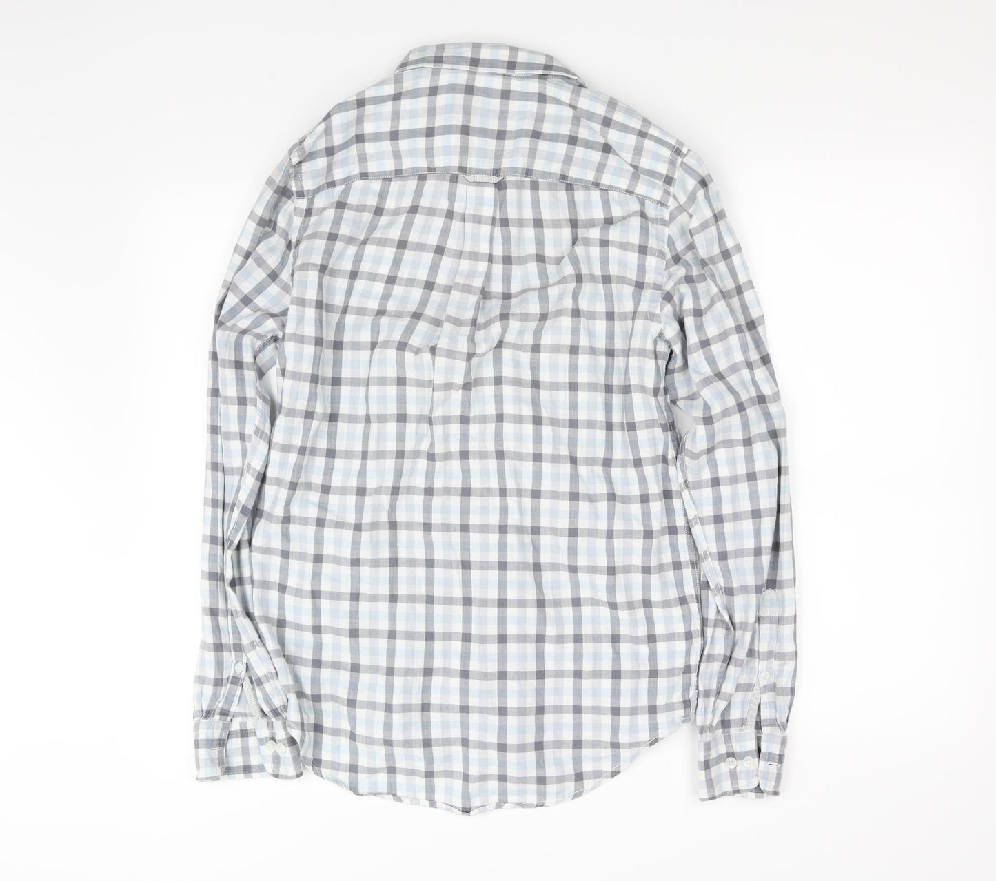 River Island Womens Blue Check  Basic Button-Up Size 2