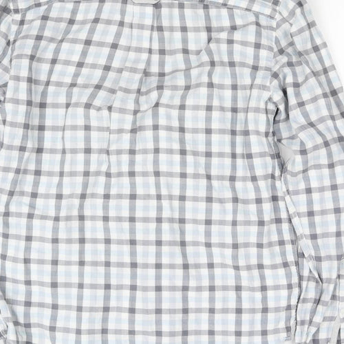 River Island Womens Blue Check  Basic Button-Up Size 2