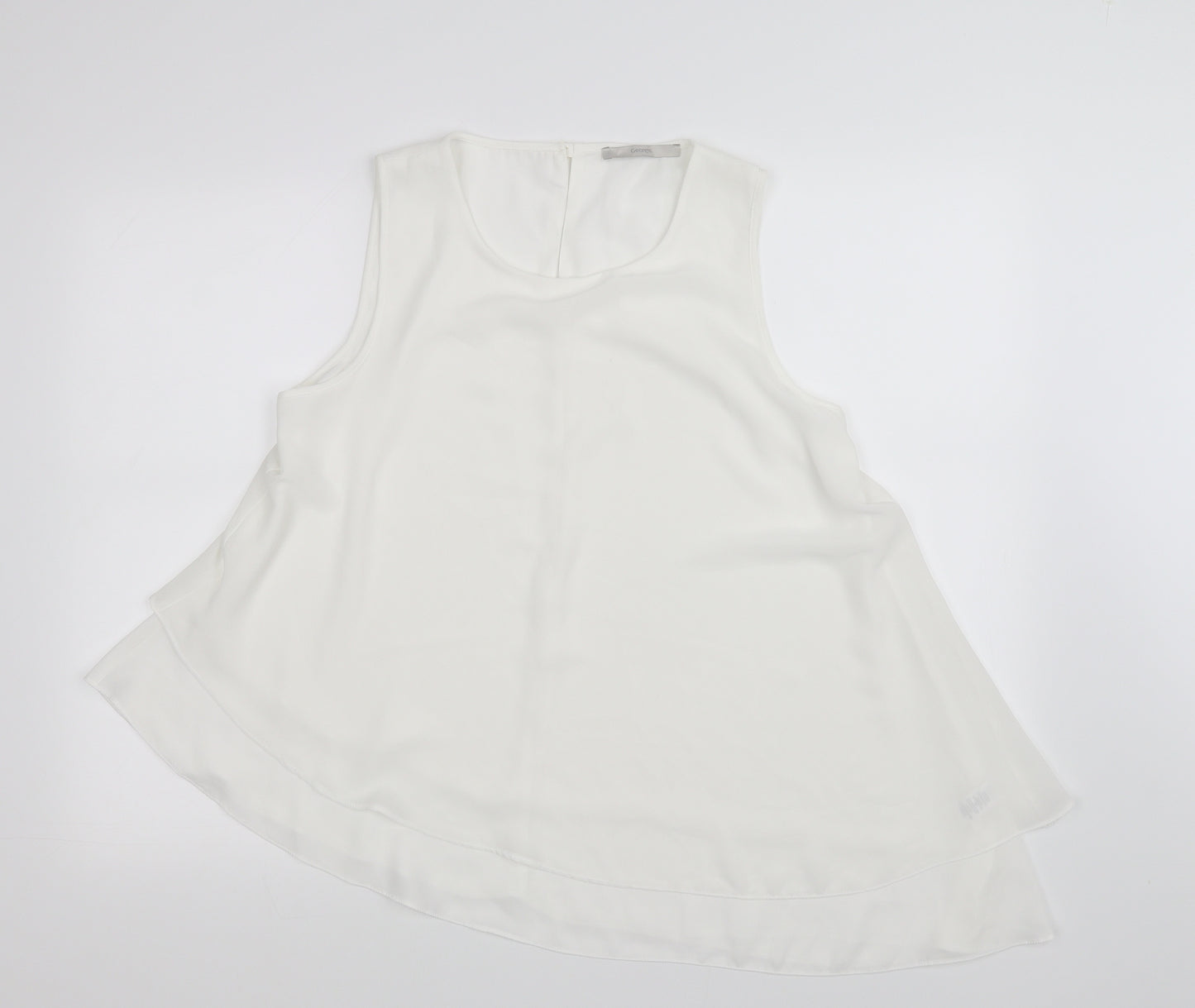 geroge Womens White   Basic Blouse Size 12