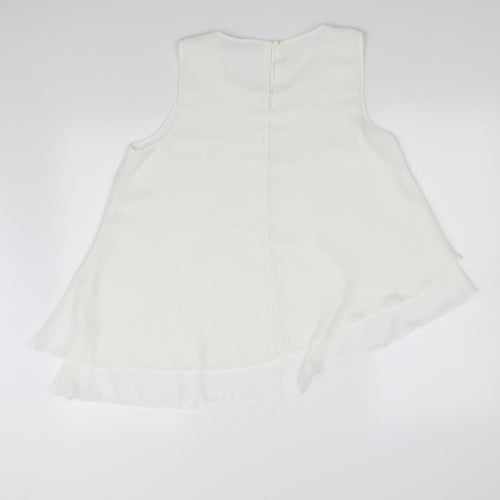 geroge Womens White   Basic Blouse Size 12