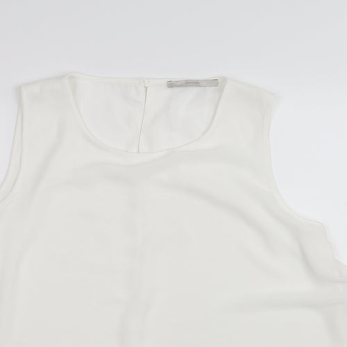 geroge Womens White   Basic Blouse Size 12