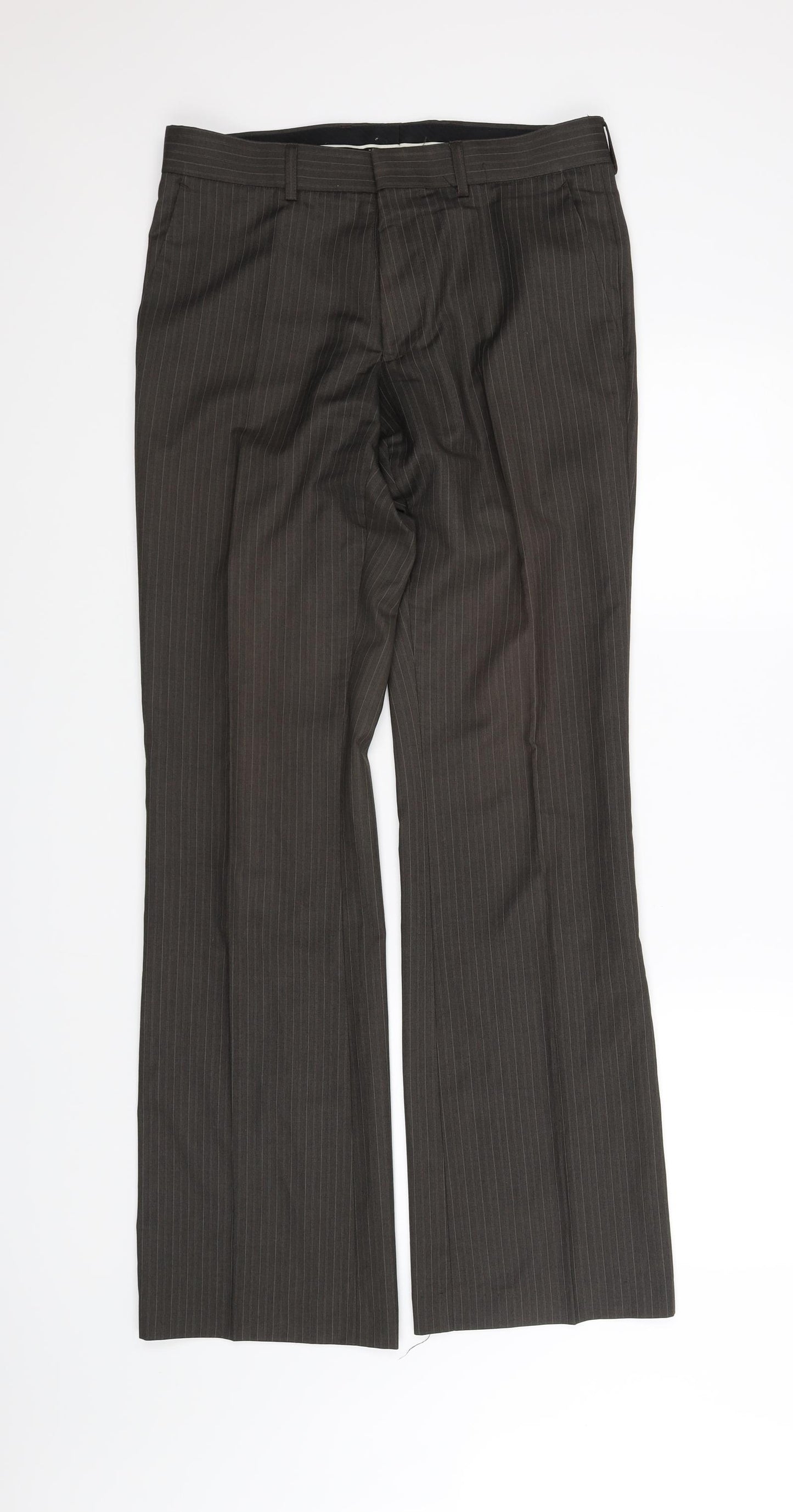 Topman Mens Brown Striped  Trousers  Size L L34 in