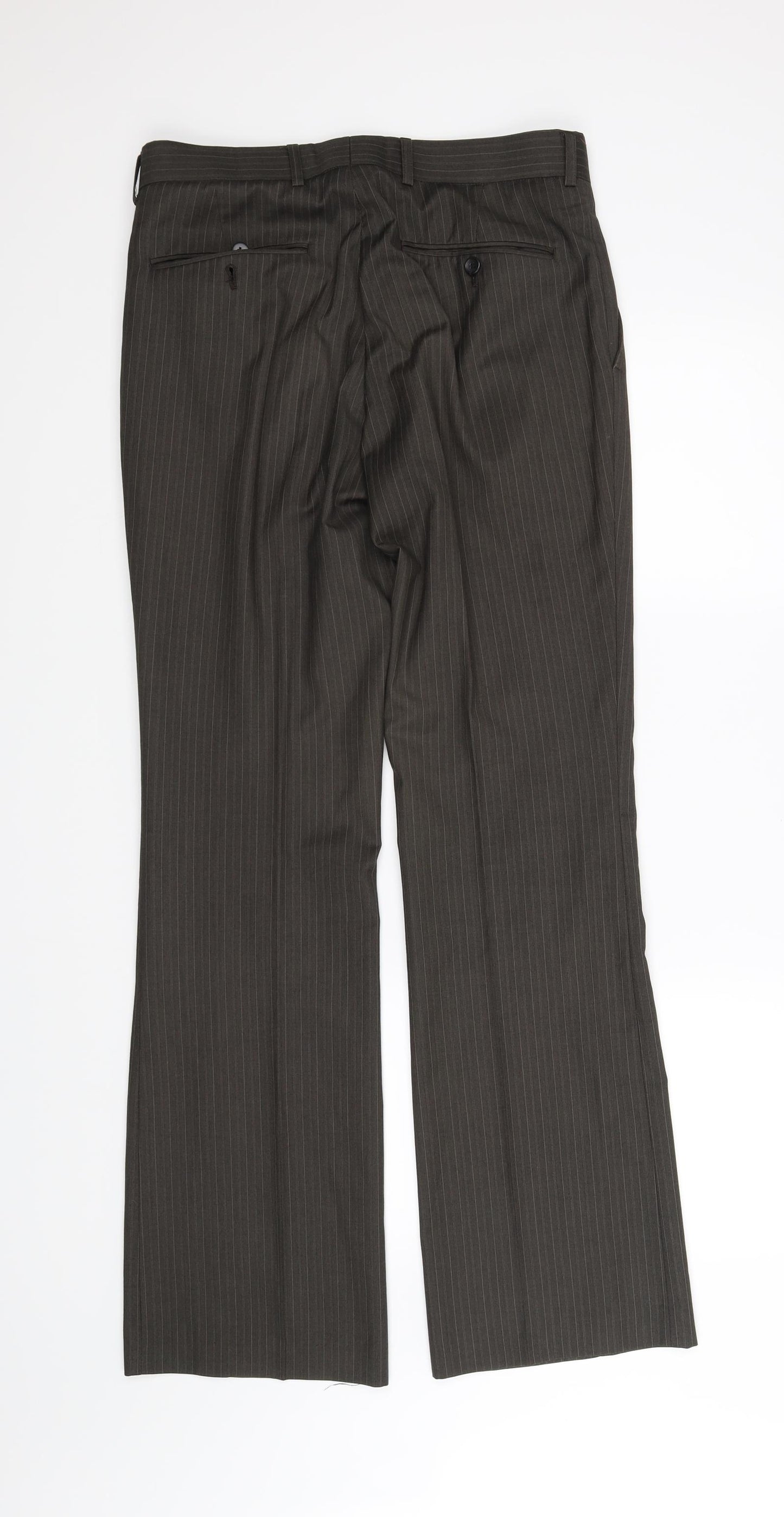 Topman Mens Brown Striped  Trousers  Size L L34 in