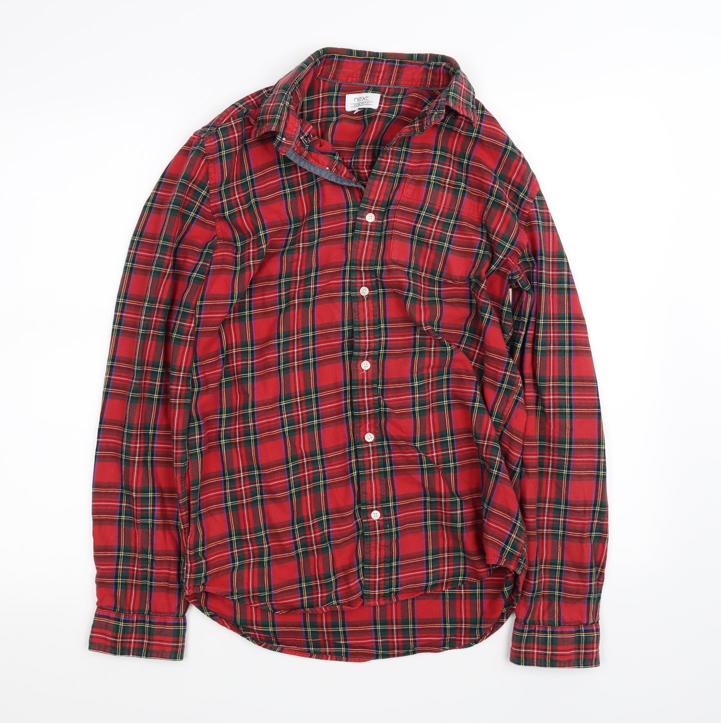 NEXT Womens Red Check  Basic Button-Up Size S