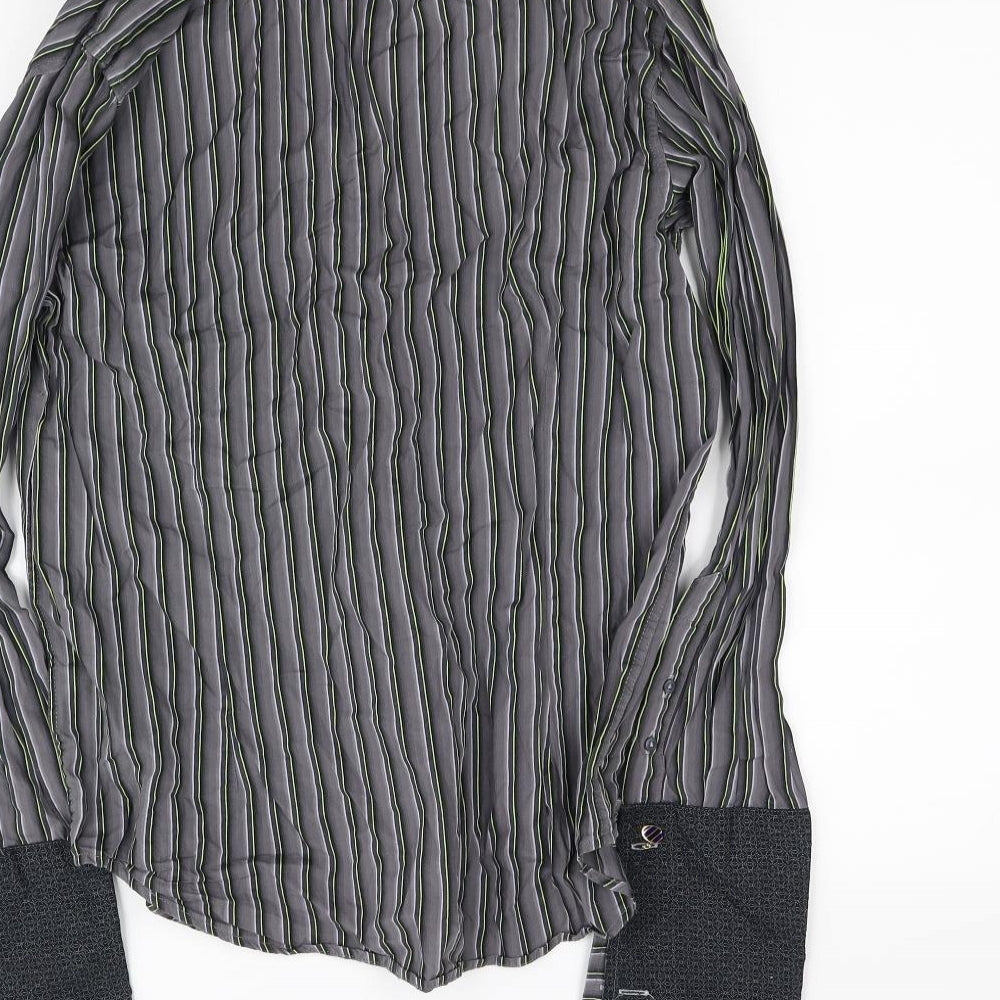 Burton Mens Grey    Button-Up Size M