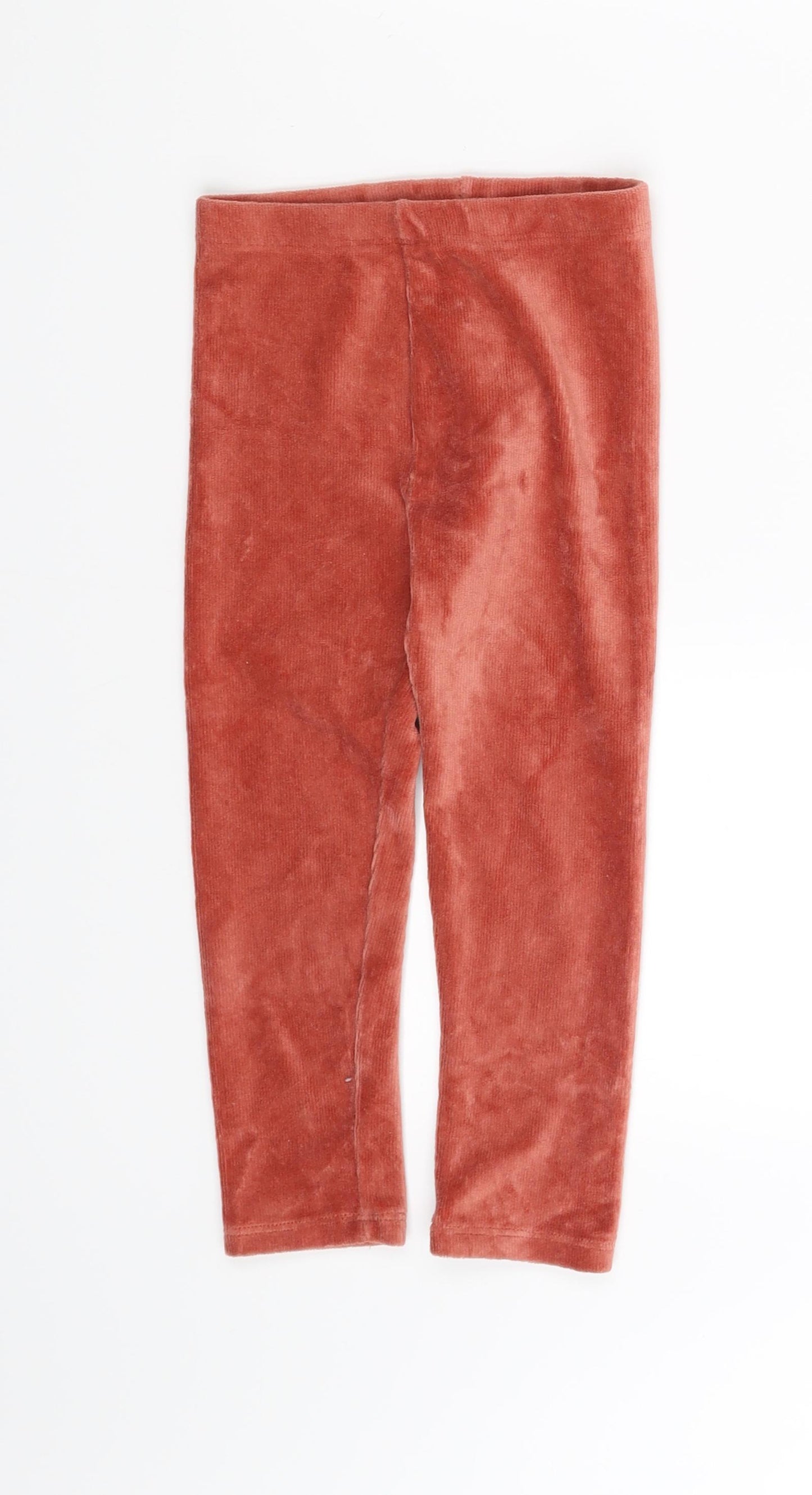 Preworn Girls Orange   Jogger Trousers Size 3-4 Years