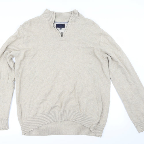 Blue Harbour Mens Beige   Henley Jumper Size XL