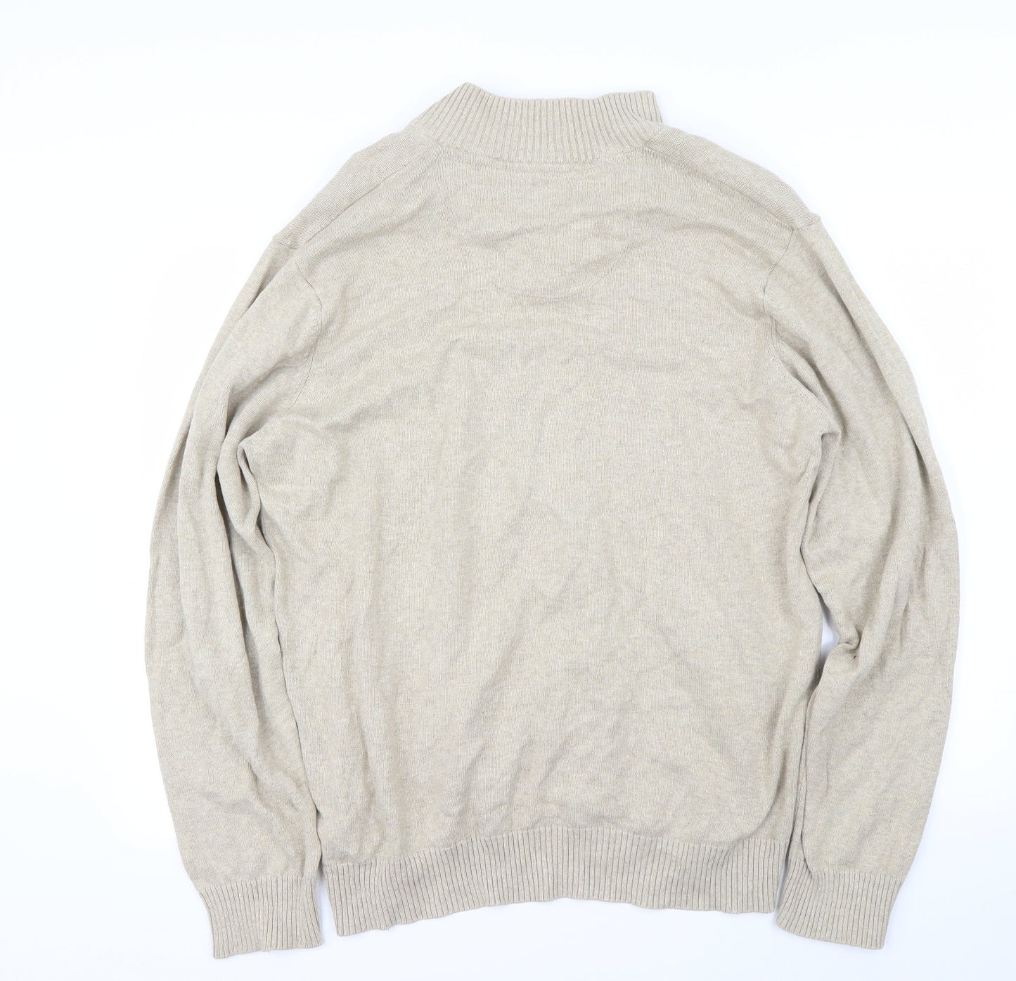 Blue Harbour Mens Beige   Henley Jumper Size XL