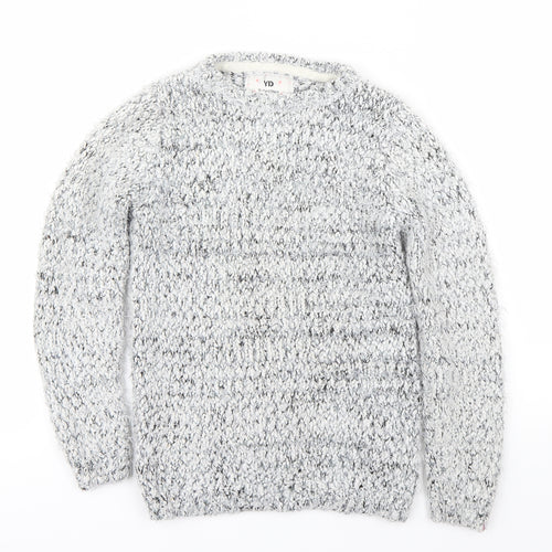 YD Girls Grey Houndstooth  Pullover Jumper Size 10-11 Years