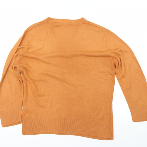 M&Co Womens Orange   Pullover Jumper Size M