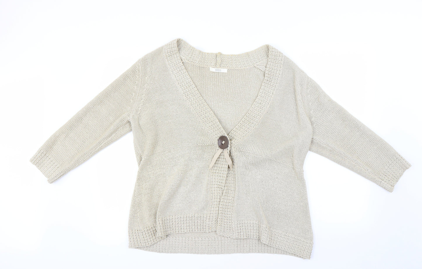 Marks and Spencer Womens Beige   Cardigan Jumper Size 20