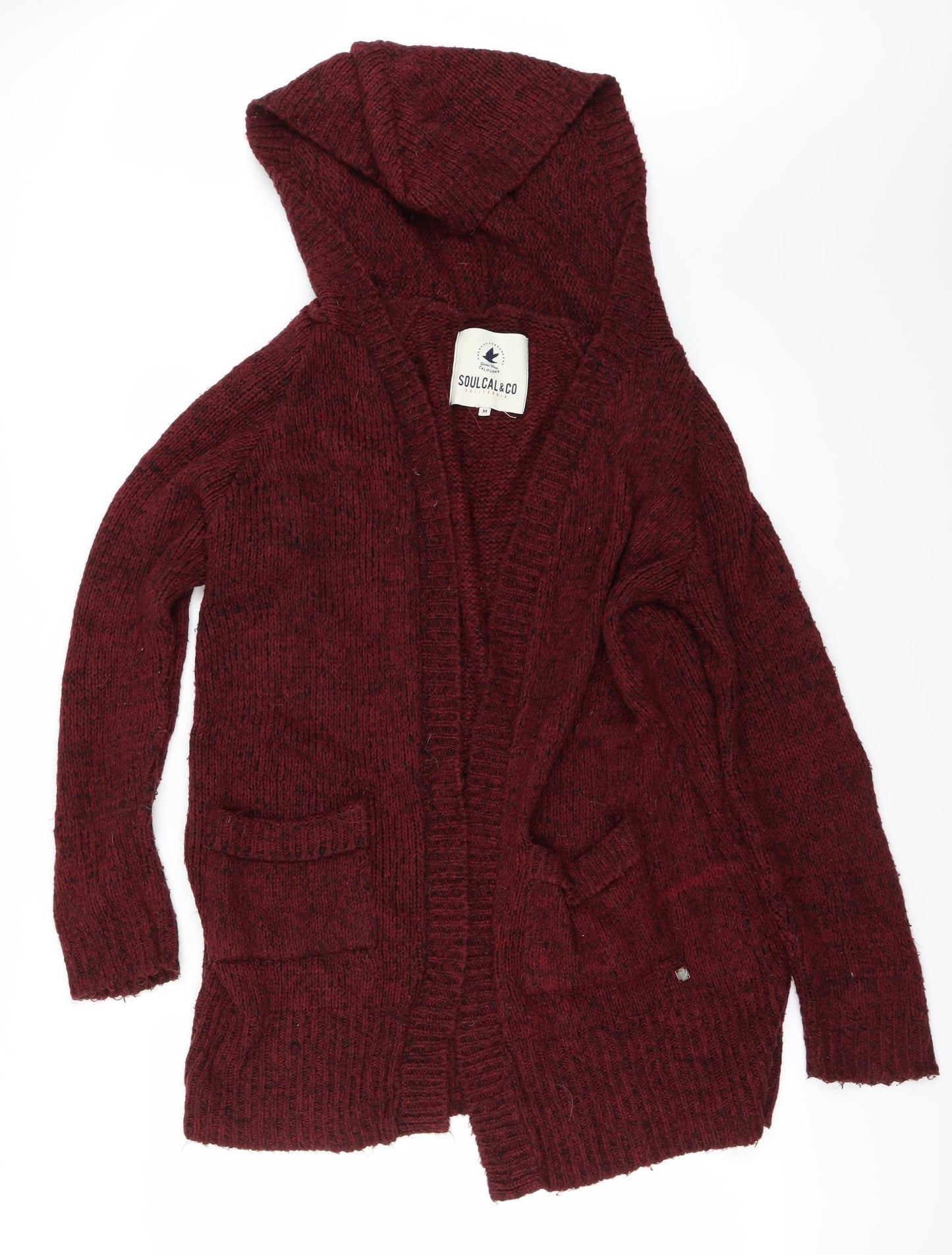 SoulCal&Co Mens Red   Cardigan Jumper Size M