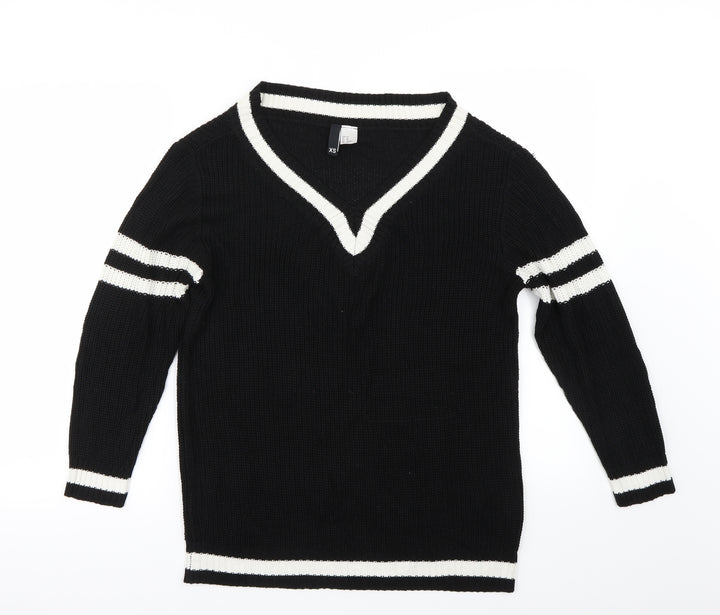 H&M Womens Black   Pullover Jumper Size XS