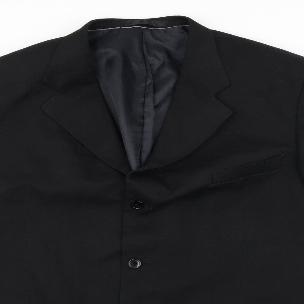 Prewron  Mens Black   Jacket Blazer Size 42