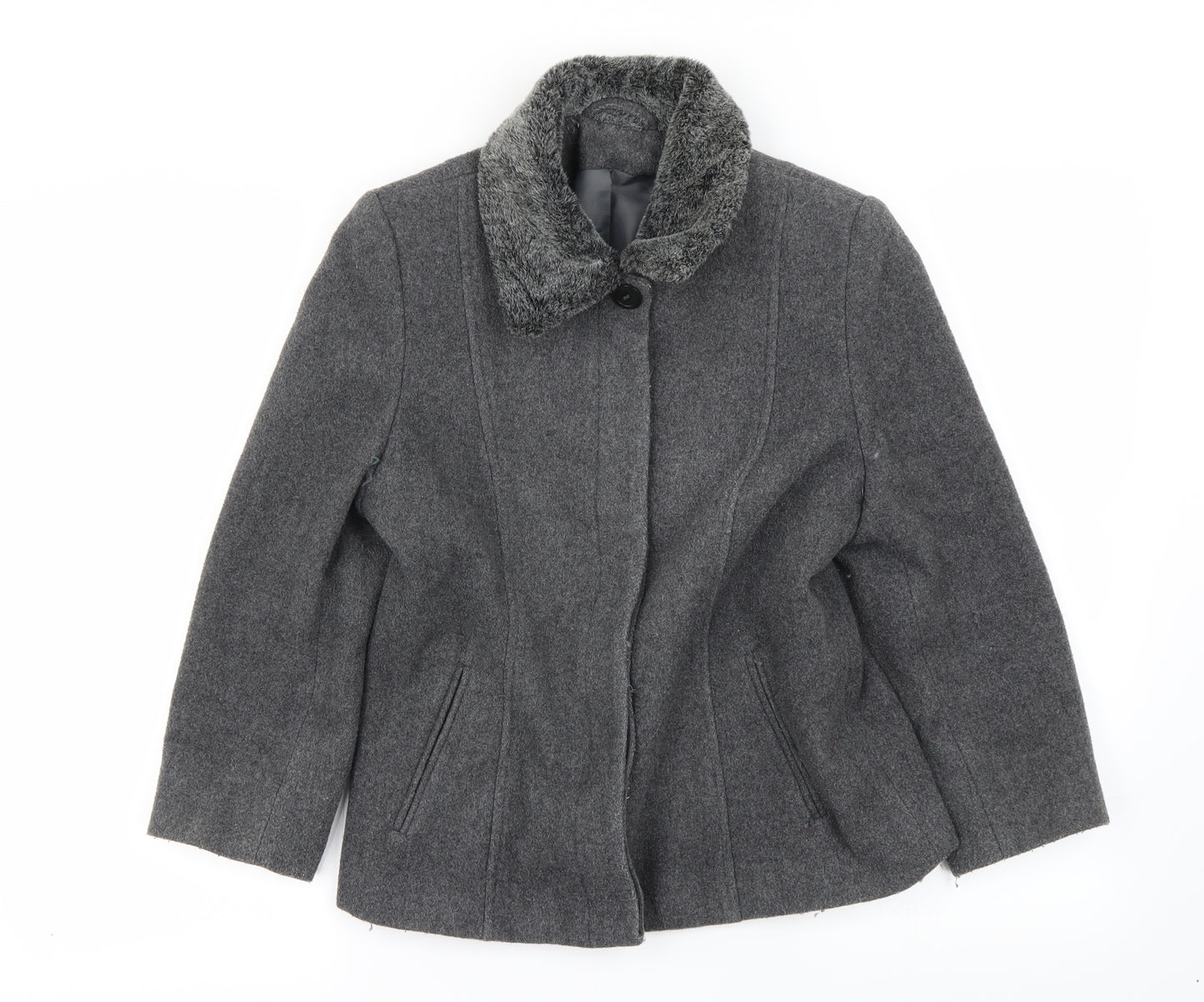 Richards Womens Grey   Jacket Coat Size 10