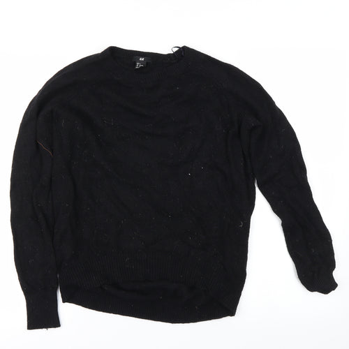 H&M Womens Black   Pullover Jumper Size S