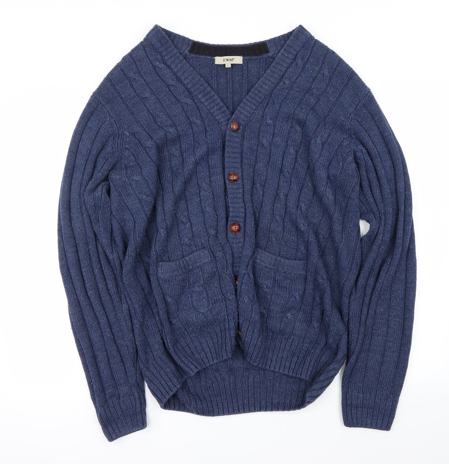 EWM Womens Blue   Cardigan Jumper Size L